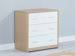 Babymore Luno Veni Chest Changing Unit – Oak White 2