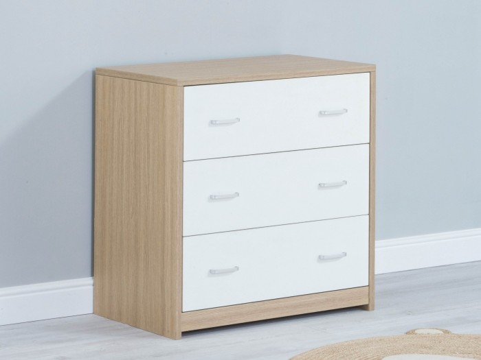 Babymore Luno Veni Chest Changing Unit – Oak White
