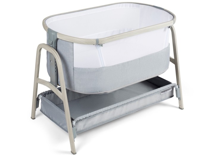Ickle Bubba Bubba&Me Plus - Bedside Crib - Ash Grey