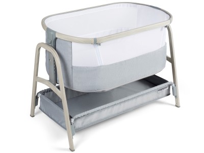 Ickle Bubba Bubba&Me Plus - Bedside Crib - Ash Grey