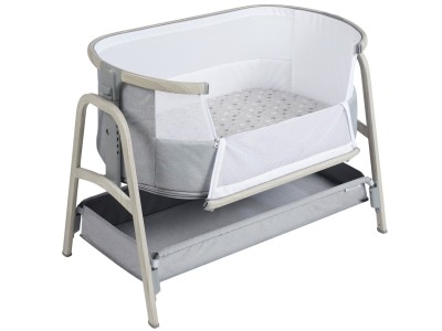 Ickle Bubba Bubba&Me Plus - Bedside Crib - Ash Grey