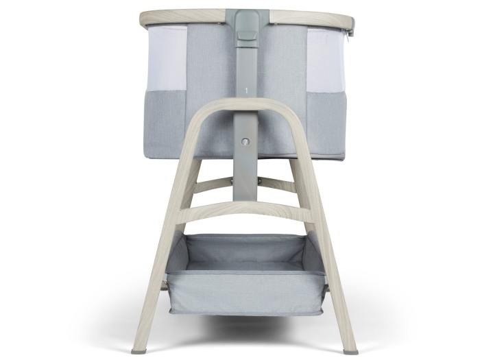 Ickle Bubba Bubba&Me Plus - Bedside Crib - Ash Grey