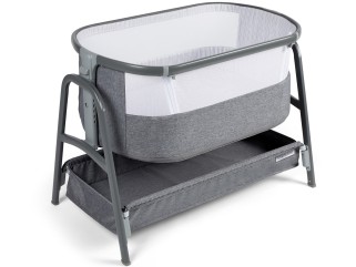 Ickle Bubba Bubba&Me - Bedside Crib - Space Grey