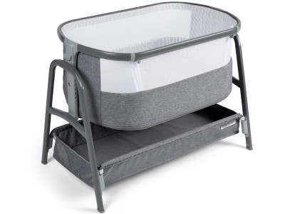 Ickle Bubba Bubba&Me - Bedside Crib - Space Grey