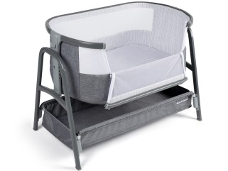 Ickle Bubba Bubba&Me - Bedside Crib - Space Grey 2
