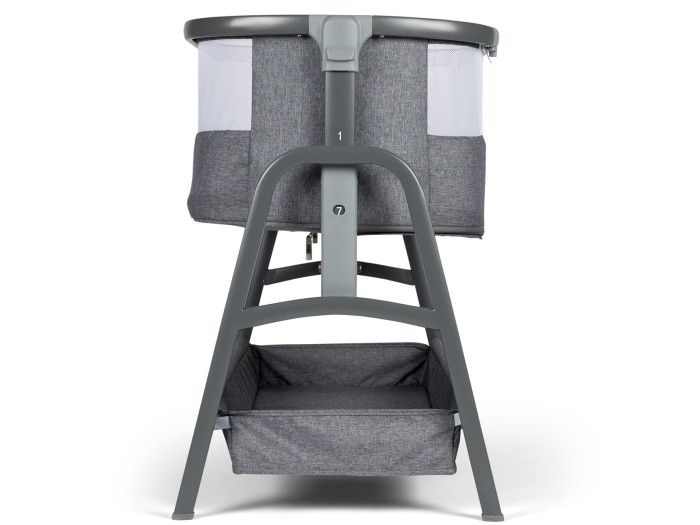 Ickle Bubba Bubba&Me - Bedside Crib - Space Grey