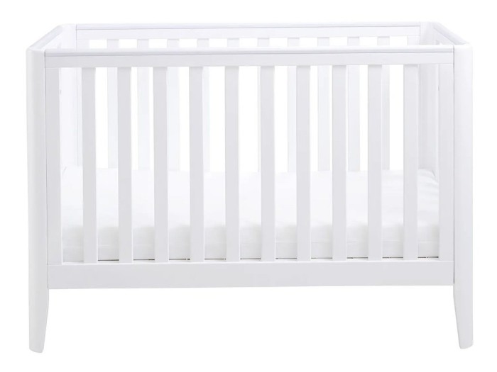 Babymore Iris mini Cot Bed – White