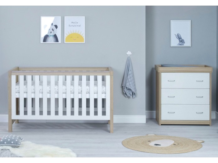 Babymore Luno 2 Piece Room Set - Oak White