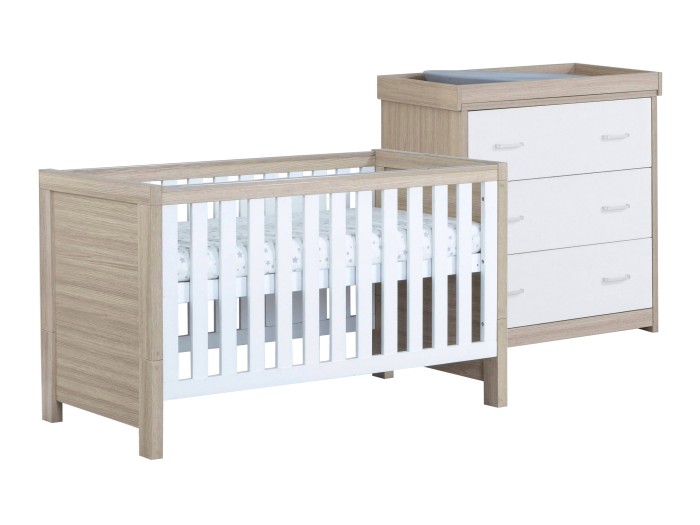Babymore Luno 2 Piece Room Set - Oak White