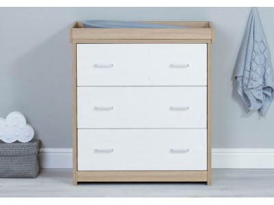 Babymore Luno 2 Piece Room Set - Oak White