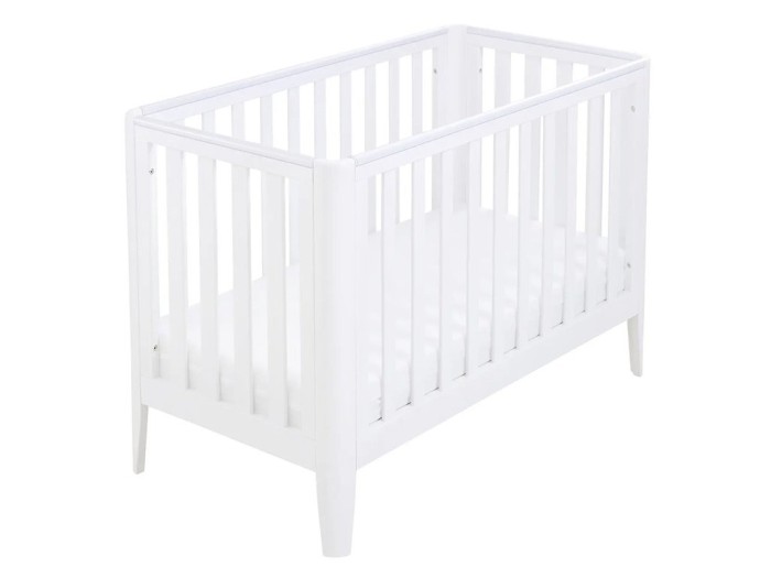 Babymore Iris mini Cot Bed – White