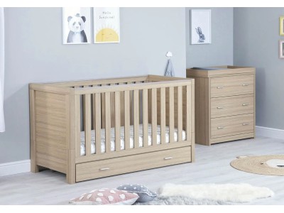Babymore Luno 2 Piece Room Set With Drawer – Oak