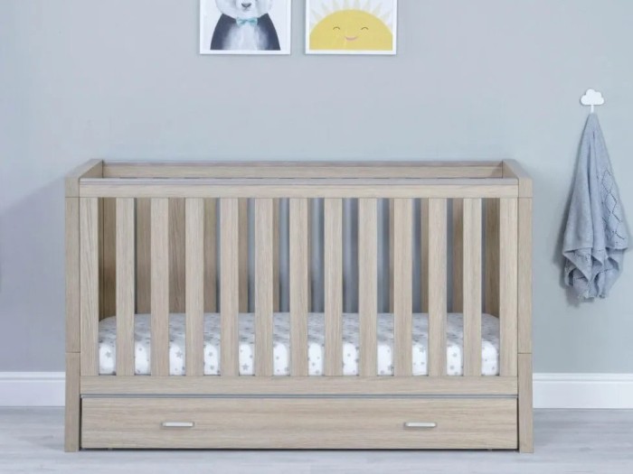 Babymore Luno 2 Piece Room Set With Drawer – Oak