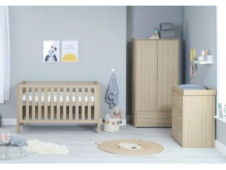 Babymore Luno 3 Piece Room Set – Oak 2