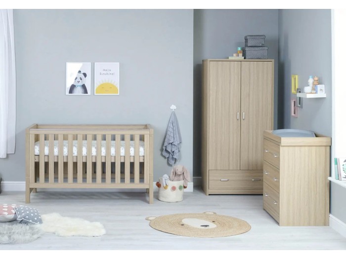 Babymore Luno 3 Piece Room Set – Oak