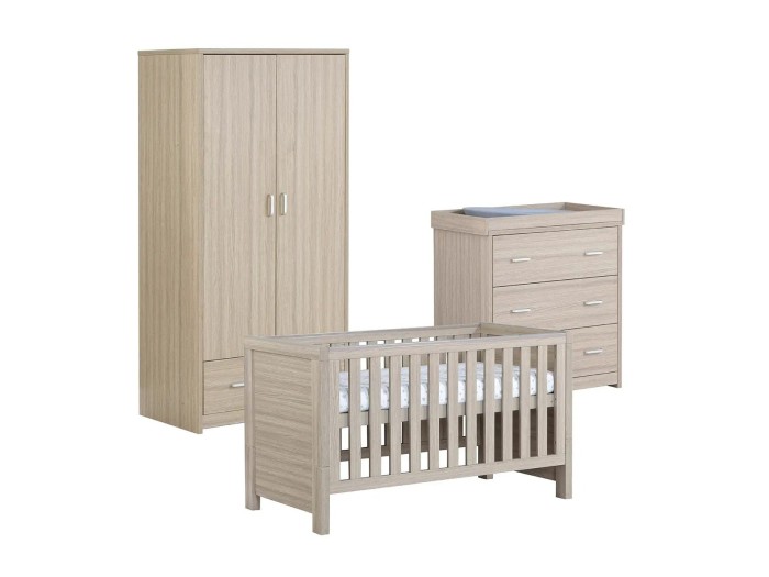 Babymore Luno 3 Piece Room Set – Oak
