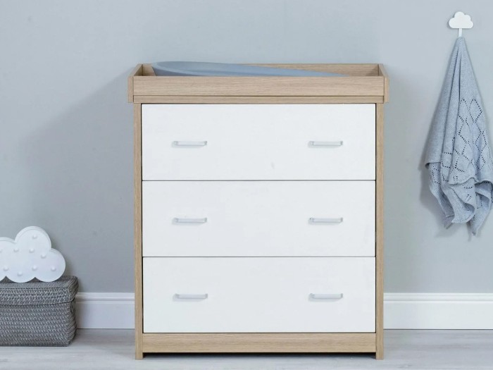 Babymore Luno 3 Piece Room Set – Oak White