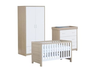 Babymore Luno 3 Piece Room Set – Oak White 2