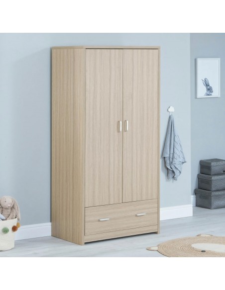 Babymore Luno 3 Piece Room Set with Drawer - Oak