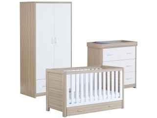 Babymore Luno 3 Piece Room Set With Drawer – Oak White 2