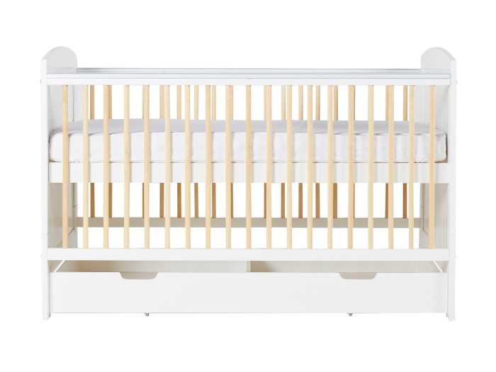 Ickle Bubba Coleby Scandi Classic Cot Bed and Under Drawer