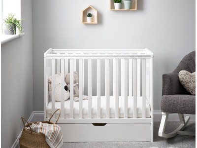 Obaby Bantam Space Saver Cot - White