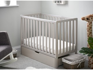 Obaby Bantam Space Saver Cot - Warm Grey