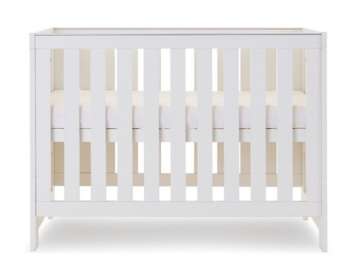 Obaby Nika Mini Cot Bed - White Wash