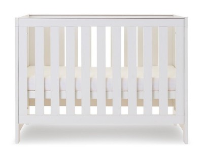 Obaby Nika Mini Cot Bed - White Wash