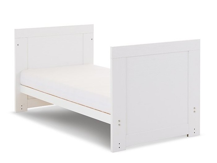 Obaby Nika Mini Cot Bed - White Wash