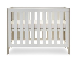 Obaby Nika Mini Cot Bed - Grey Wash & White 2