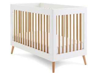 Obaby Maya Mini Cot Bed - White with Natural