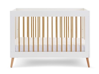 Obaby Maya Mini Cot Bed - White with Natural