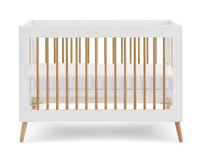 Obaby Maya Mini Cot Bed - White with Natural