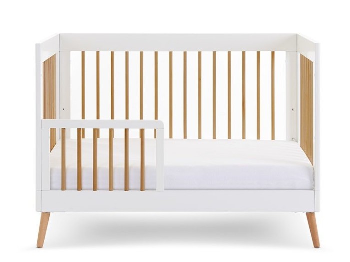 Obaby Maya Mini Cot Bed - White with Natural