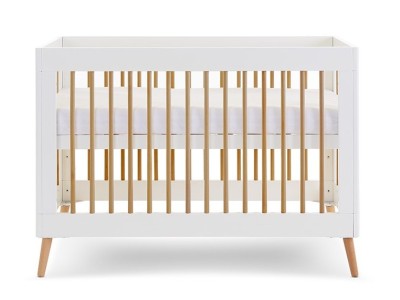 Obaby Maya Mini Cot Bed - White with Natural