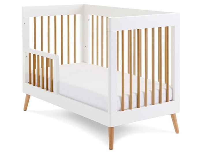 Obaby Maya Mini Cot Bed - White with Natural