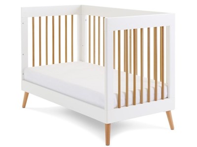 Obaby Maya Mini Cot Bed - White with Natural