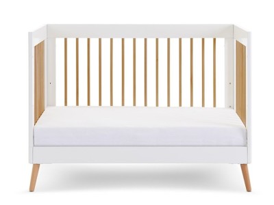 Obaby Maya Mini Cot Bed - White with Natural