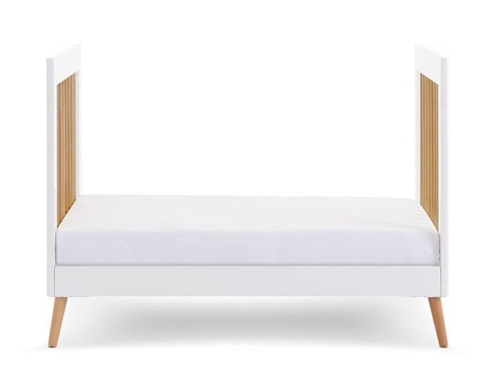 Obaby Maya Mini Cot Bed - White with Natural