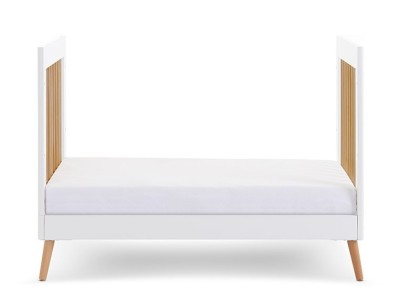 Obaby Maya Mini Cot Bed - White with Natural