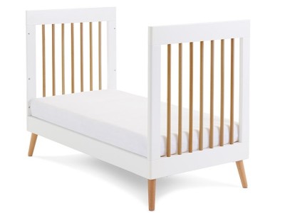Obaby Maya Mini Cot Bed - White with Natural
