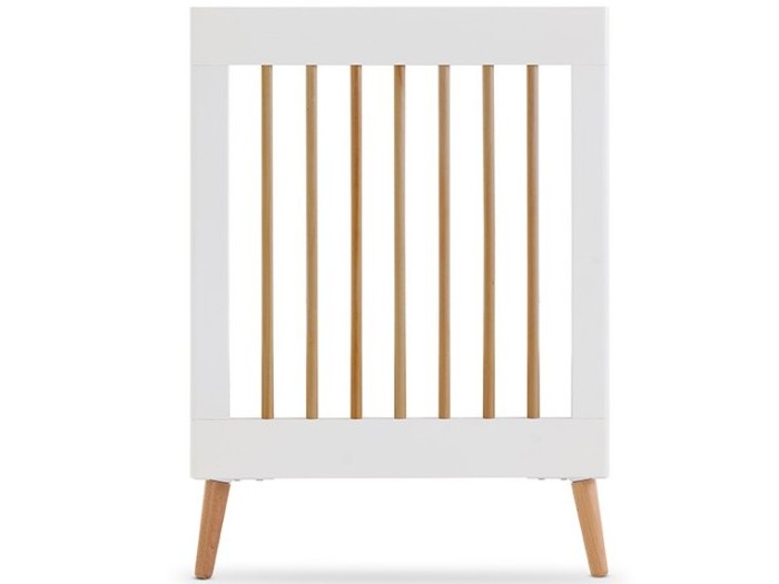 Obaby Maya Mini Cot Bed - White with Natural