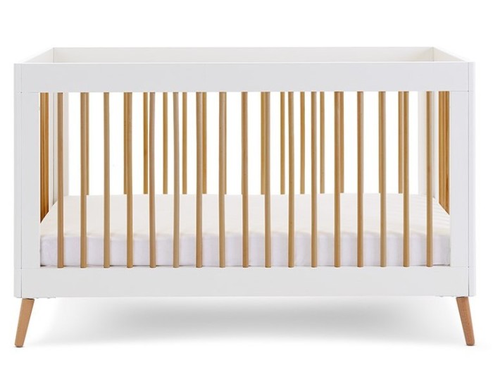 Obaby Maya Cot Bed - White with Natural