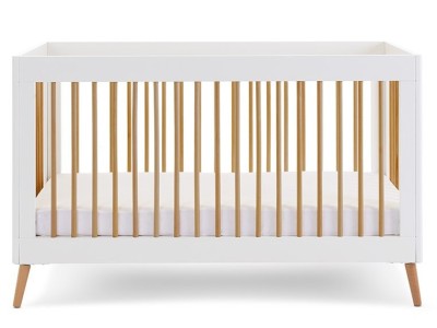Obaby Maya Cot Bed - White with Natural