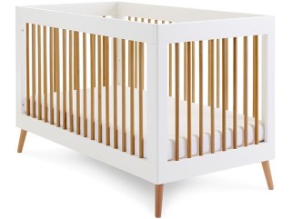 Obaby Maya Cot Bed - White with Natural