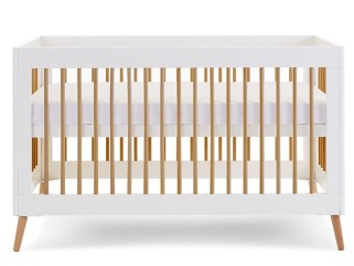 Obaby Maya Cot Bed - White with Natural 2