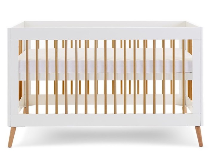 Obaby Maya Cot Bed - White with Natural