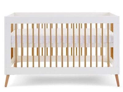 Obaby Maya Cot Bed - White with Natural