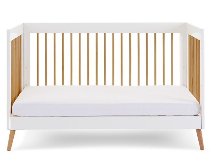 Obaby Maya Cot Bed - White with Natural